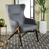 Walker Upholstered high Wingback Accent Chair Slate